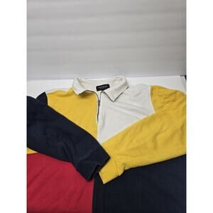 PacSun Men’s 1/4 Zip Sweatshirt Pullover Vintage Colorblock Bold Yellow XL